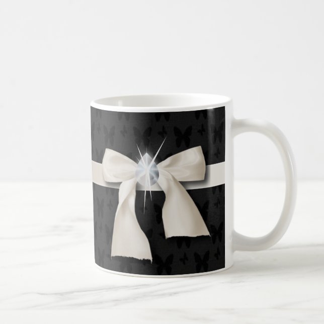 Taza De Café araña de diamante de arco blanco, dulce dieciséis (Derecha)