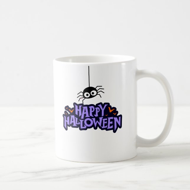 Taza De Café Araña feliz de Halloween (Derecha)