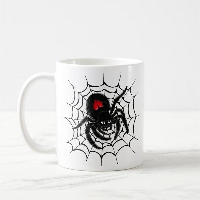 Taza De Café Araña negra en la web (Izquierda)