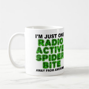 Taza De Café Araña radiactiva Bite Funny Mug o Travel Mug