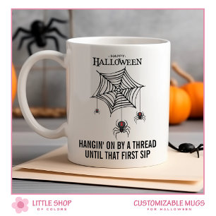 Taza De Café Arañas Viudas Negras Espeluznantes con Telarañas d