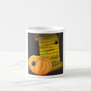 Taza De Café Arañas Y Calabaza