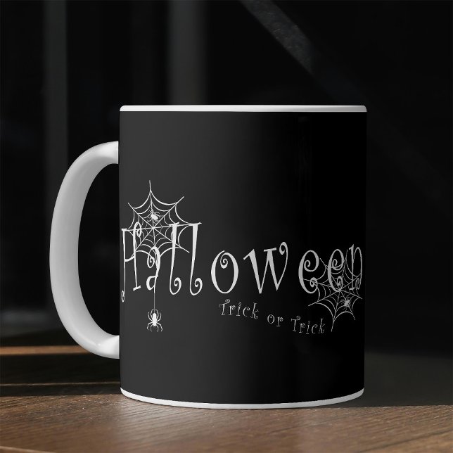 Taza De Café Arañas y telarañas sobre Halloween (Subido por el creador)