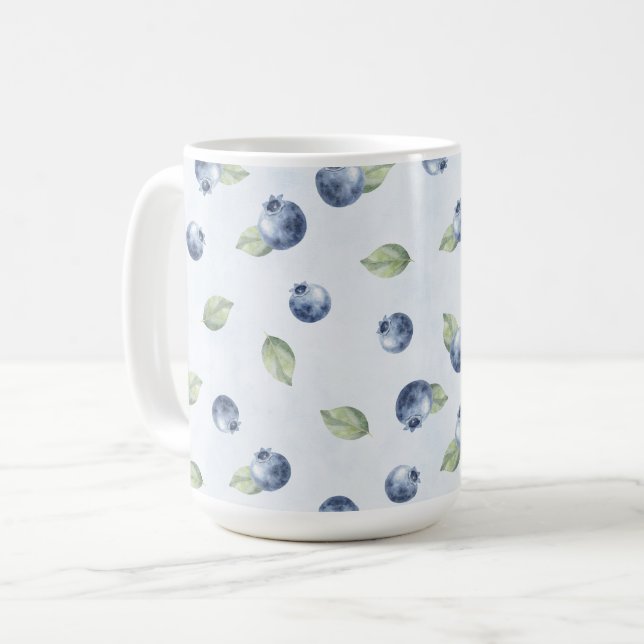 Taza De Café Arándanos Azules Fruta   (Anverso izquierdo)