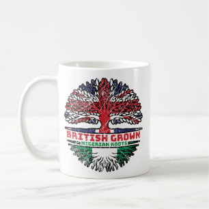 Taza De Café Árbol británico nigeriano del Reino Unido
