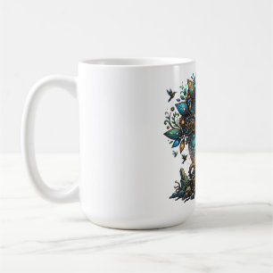 Taza De Café Árbol Cibernético de la Vida Cosmic Steampunk