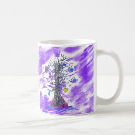 Taza De Café Árbol de amor morado