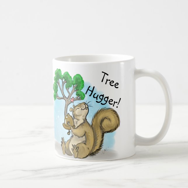 Taza De Café Árbol de ardilla Hugger Mug (Derecha)
