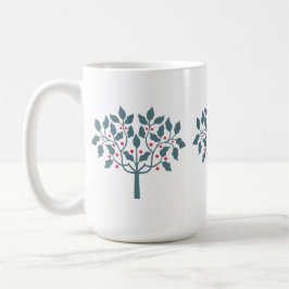 Taza De Café árbol de bayas de acebo