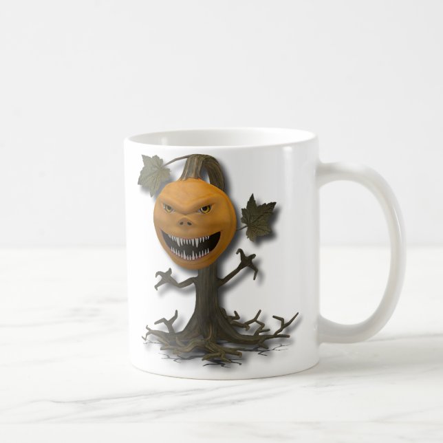 Taza De Café Árbol de calabazas de Halloween (Derecha)