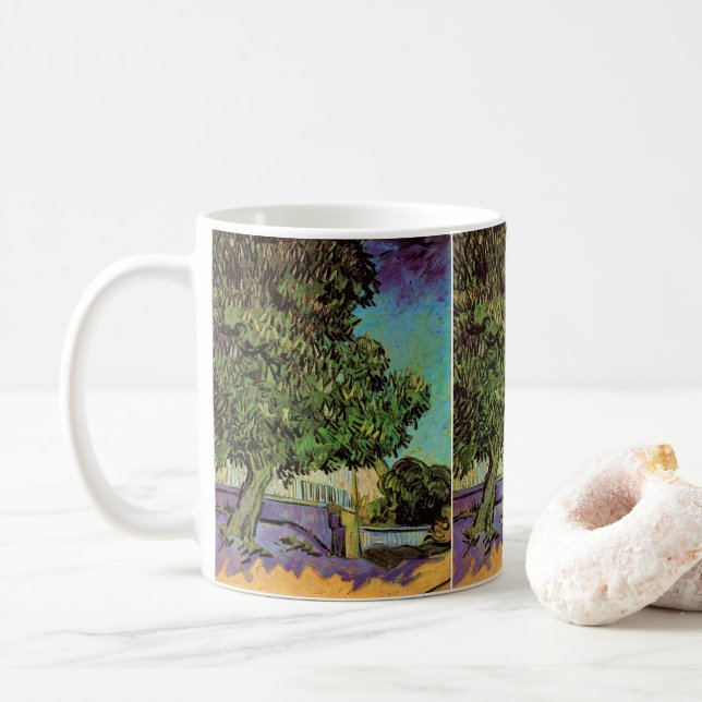 Taza De Café Árbol de castaño en flor por Vincent van Gogh (Con donut)