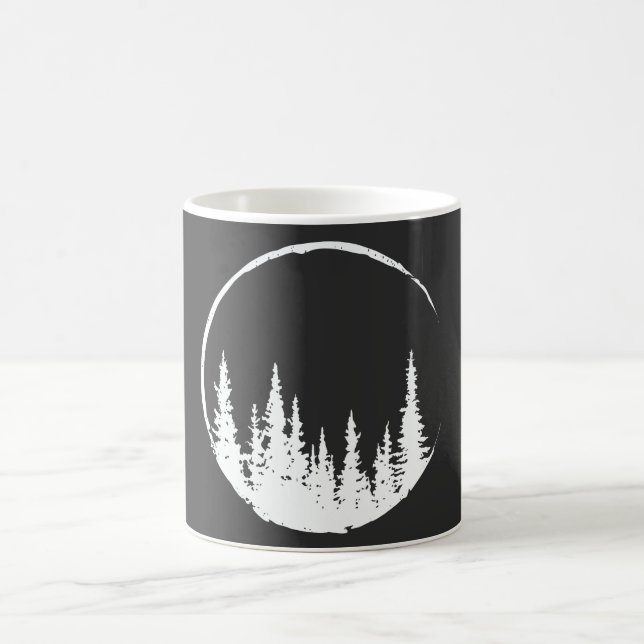Taza De Café Árbol de círculo florero amante de los bosques (Centro)