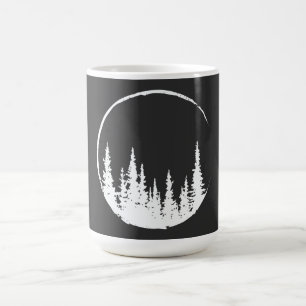 Taza De Café Árbol de círculo florero amante de los bosques