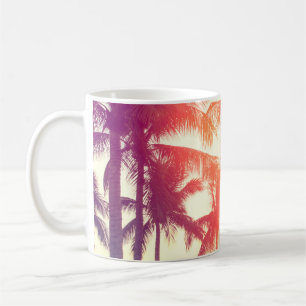 Taza De Café Árbol de coco en la costa tropical