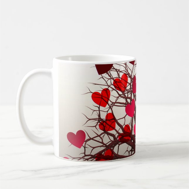 Taza De Café Árbol de corazones (Izquierda)