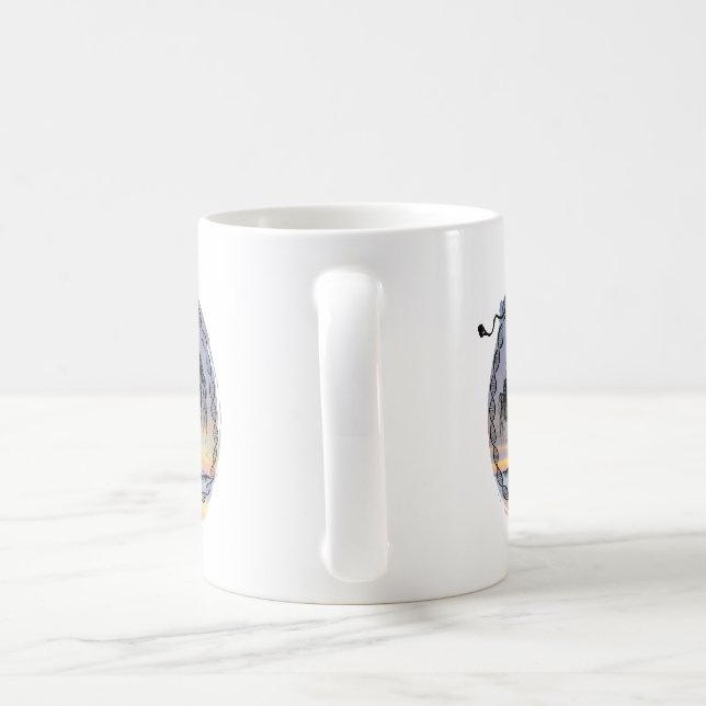 Taza De Café Árbol de diosas si miran al atardecer (Mango)