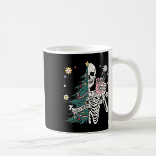 Taza De Café Árbol de Esqueleto de Navidad un Poco Espantoso y
