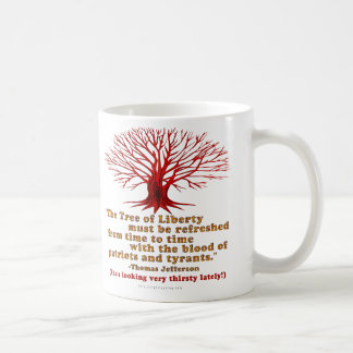Taza De Café Árbol de Jefferson de la libertad