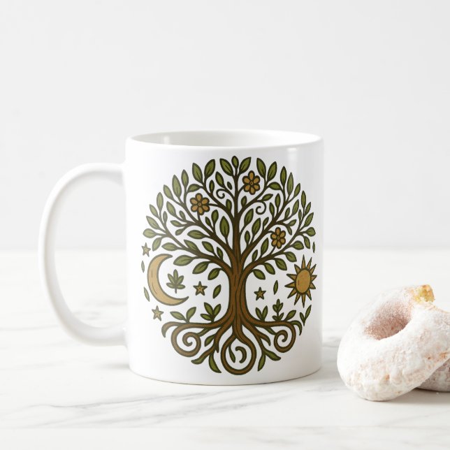 Taza De Café Árbol de la Vida  (Con donut)