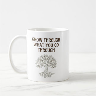 Taza De Café Árbol de la Vida Arte de Crecer a Través de la Res