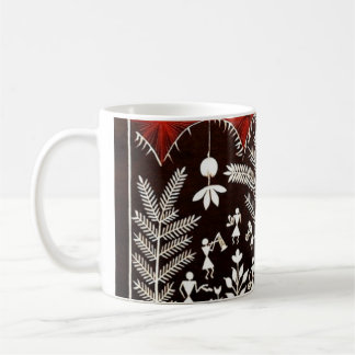 Taza De Café Árbol de la Vida Tribal Warli - madera walart