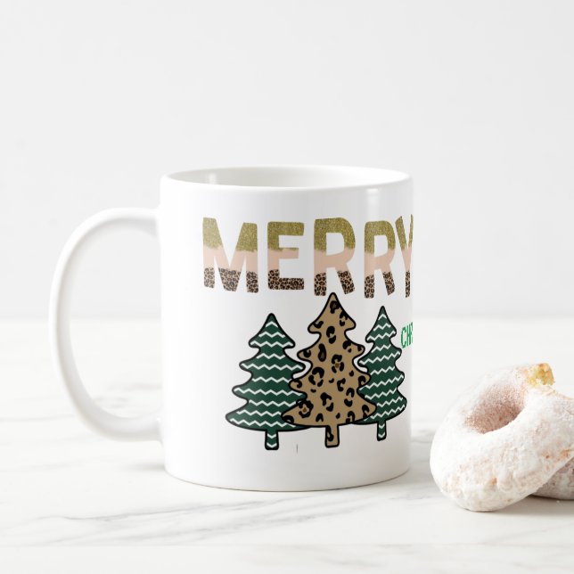 Taza De Café Árbol de Navidad (Con donut)