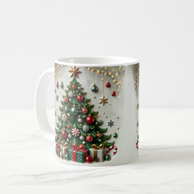 Taza De Café Árbol de Navidad (Anverso izquierdo)