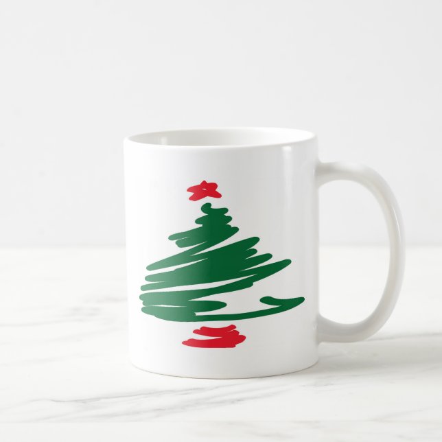 Taza De Café Árbol de Navidad (Derecha)