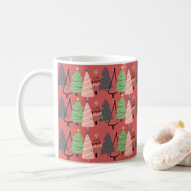 Taza De Café Árbol de Navidad (Con donut)