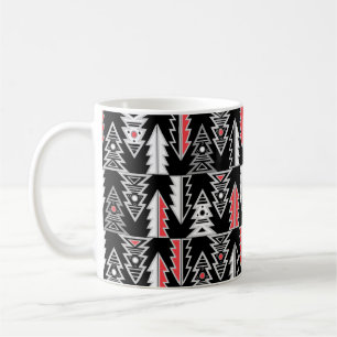 Taza De Café Árbol de navidad abstracto geométrico moderno o