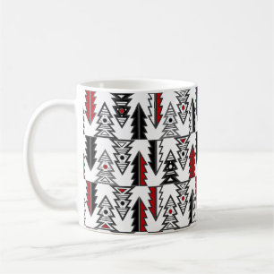 Taza De Café árbol de Navidad abstracto moderno geométrico o