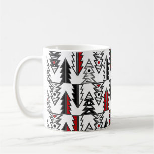 Taza De Café árbol de Navidad abstracto moderno geométrico o