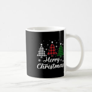 Taza De Café Árbol de Navidad Alegre Xmas Cuadro de Búfalo Rojo