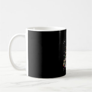 Taza De Café Árbol De Navidad Beagle Cubierto De Lámparas