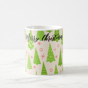 Taza De Café Árbol de Navidad bellamente decorado