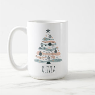 Taza De Café Árbol de Navidad Boho Adorable