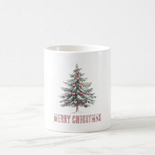 Taza De Café Árbol de Navidad con corazón