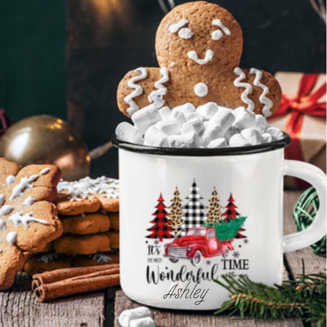 Taza De Café Árbol de Navidad con estampado Leopardo personaliz (Subido por el creador)
