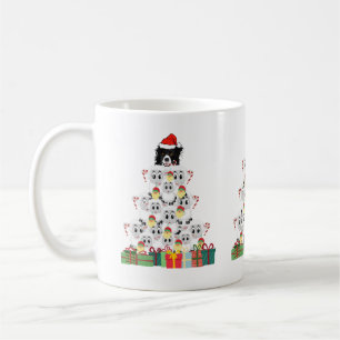 Taza De Café Árbol de Navidad con pastoreo de ovejas