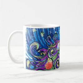 Taza De Café Árbol de Navidad Cósmico