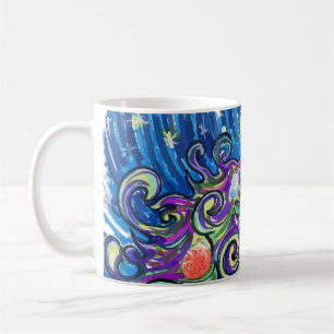 Taza De Café Árbol de Navidad Cósmico