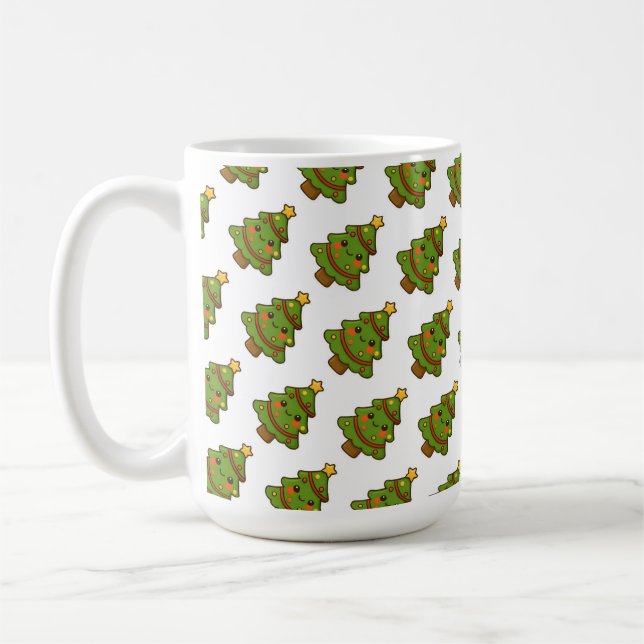 Taza De Café Árbol de Navidad Cute Kawaii (Izquierda)