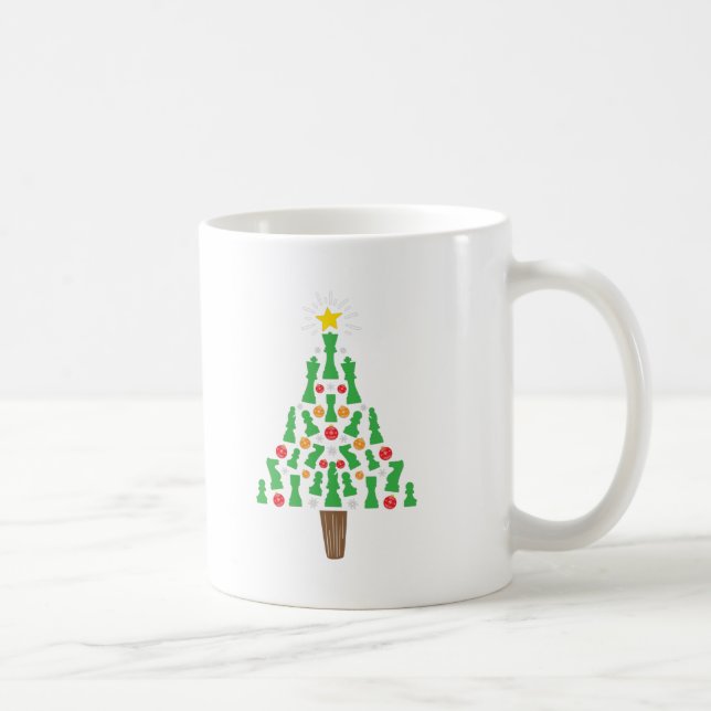 Taza De Café Árbol de Navidad de ajedrez Piece (Derecha)