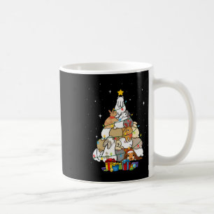 Taza De Café Árbol de Navidad de conejito blanco 1