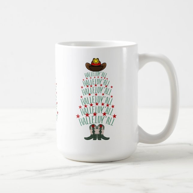 Taza De Café Árbol de Navidad de Cowboy 2024 (Derecha)