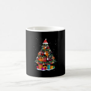 Taza De Café Árbol de Navidad de guitarra divertido 