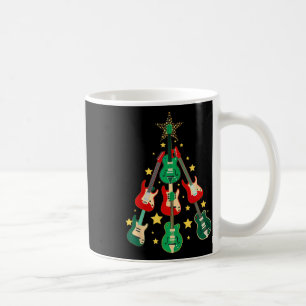 Taza De Café Árbol de Navidad de guitarra genial para amantes d