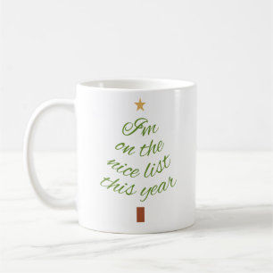 Taza De Café Árbol de navidad de lista agradable