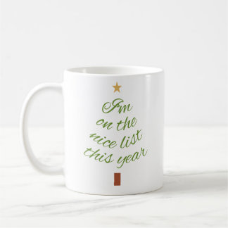 Taza De Café Árbol de navidad de lista agradable