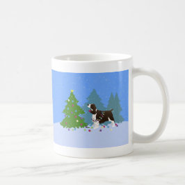 Taza De Café Árbol de Navidad de manantiales marrones